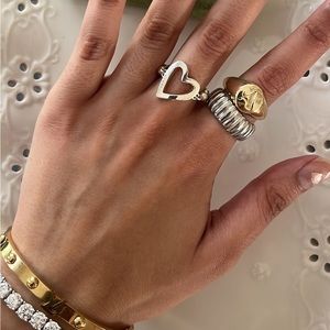 Authentic Gucci Heart Ring Size 14